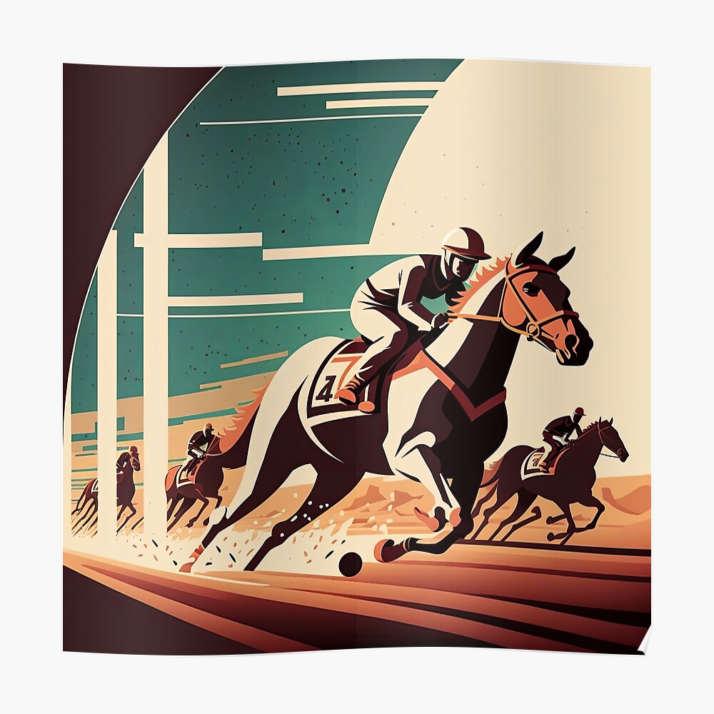 Art Deco Style Horse Racing