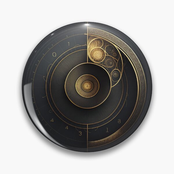 Item preview, Fibonacci Golden Ratio in Elegant and Exclusive Golden and Black Design designed and sold by RAGANADesign.