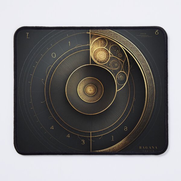 Item preview, Fibonacci Golden Ratio in Elegant and Exclusive Golden and Black Design designed and sold by RAGANADesign.