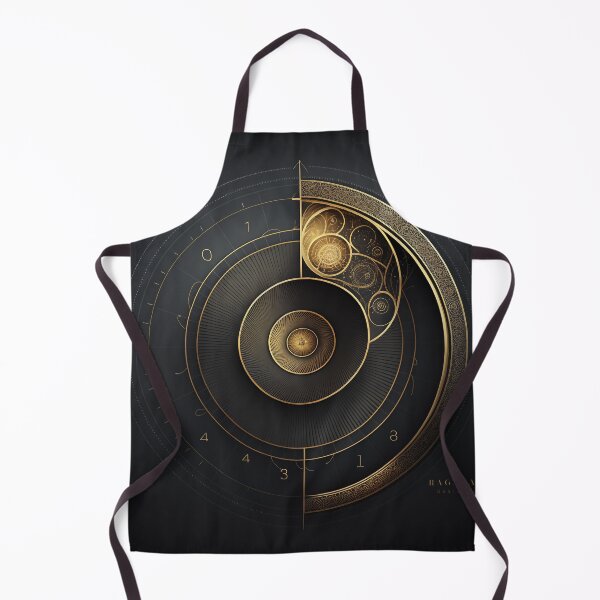 Item preview, Fibonacci Golden Ratio in Elegant and Exclusive Golden and Black Design designed and sold by RAGANADesign.