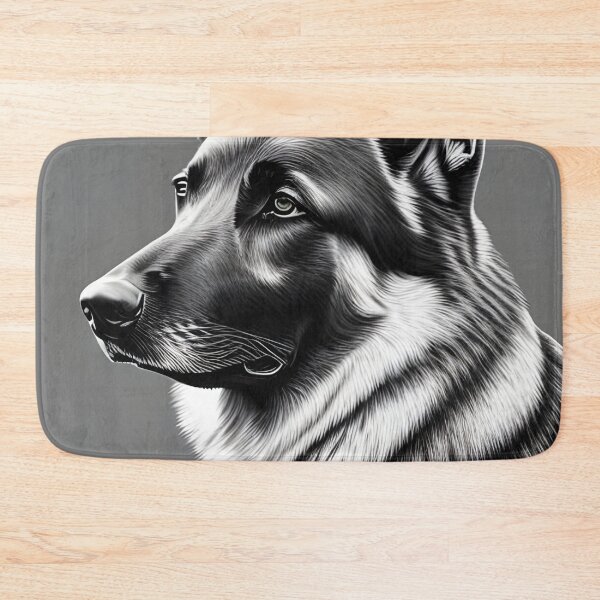 Item preview, German Shepherd, monochrome charcoal drawing, Ai Generated Art  designed and sold by ACC .