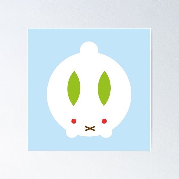 Kawaii Winter Snow Bunny Poster