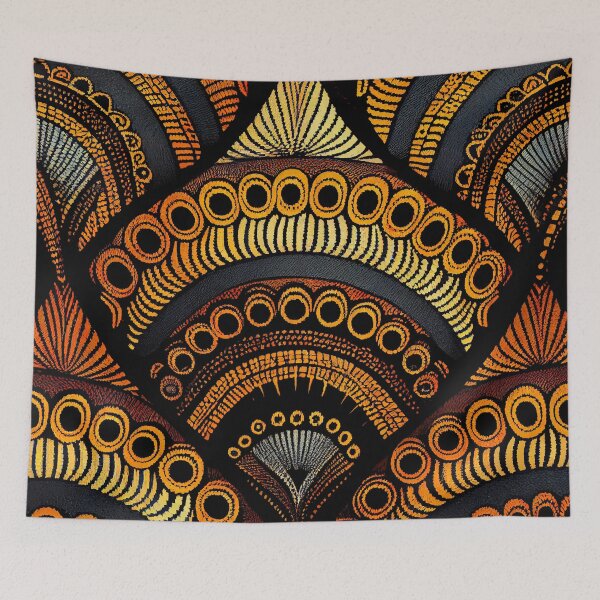 Item preview, Scaley African Pattern Digital Painting designed and sold by CodeAndColors.