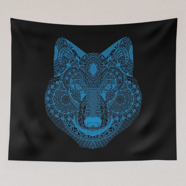 Item preview, Blue Wolf - mandela style spiritual guide designed and sold by Cimbart.