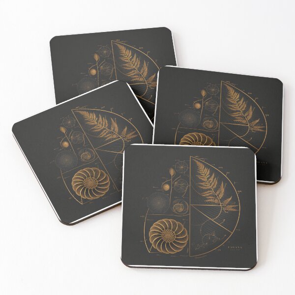 Item preview, Fibonacci Golden Ratio in Elegant and Exclusive Golden and Black Design designed and sold by RAGANADesign.