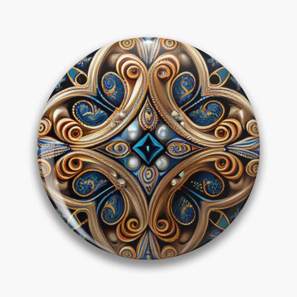 Artikelvorschau, Square Bejeweled Abstract Beautiful Traditional Pattern Digital Painting entworfen und verkauft von CodeAndColors.
