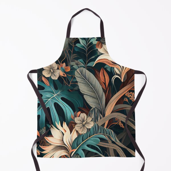 Aperçu de l'œuvre Muted Flowing Exotic Tropical Pattern Digital Painting créée et vendue par CodeAndColors.