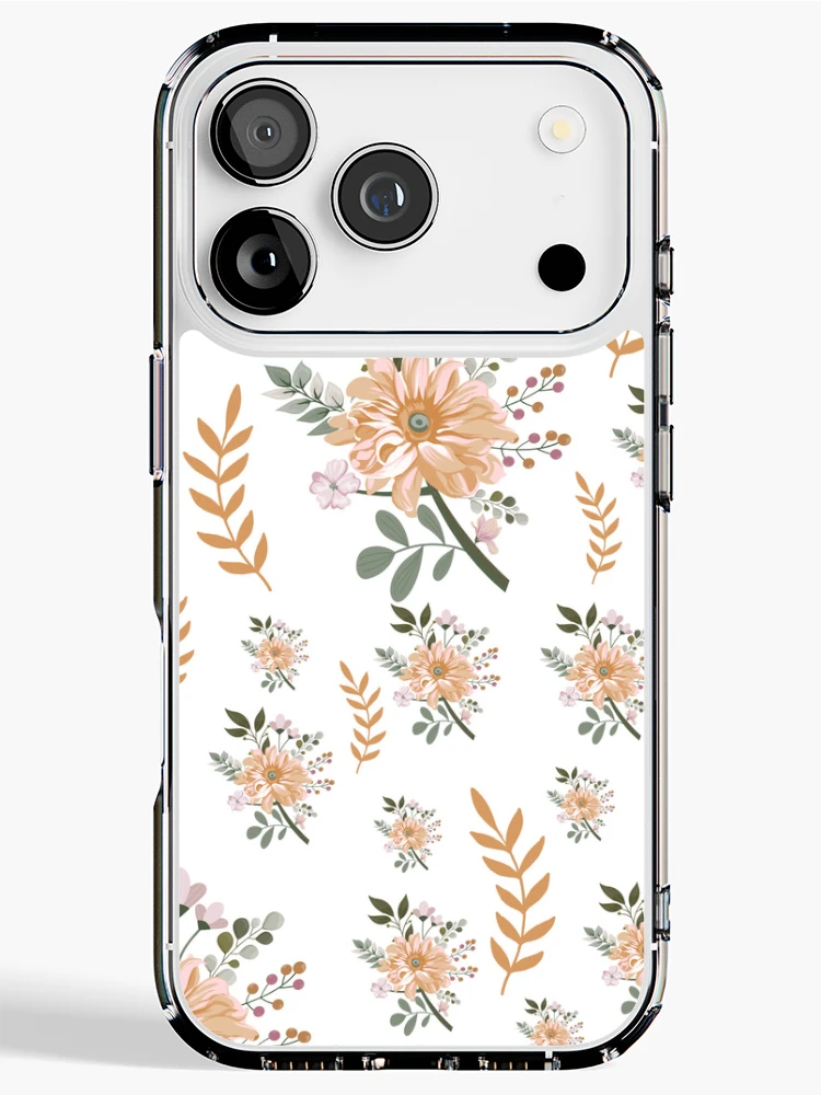 Thumbnail 1 of 5, iPhone Case, Orange Roses Pattern designed and sold by MedEla ⭐⭐⭐⭐⭐.