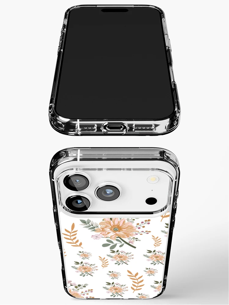 Thumbnail 3 of 5, iPhone Case, Orange Roses Pattern designed and sold by MedEla ⭐⭐⭐⭐⭐.