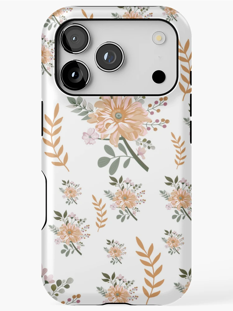 Thumbnail 1 of 4, iPhone Case, Orange Roses Pattern designed and sold by MedEla ⭐⭐⭐⭐⭐.