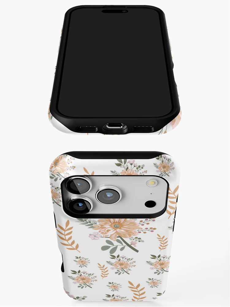 Thumbnail 3 of 4, iPhone Case, Orange Roses Pattern designed and sold by MedEla ⭐⭐⭐⭐⭐.