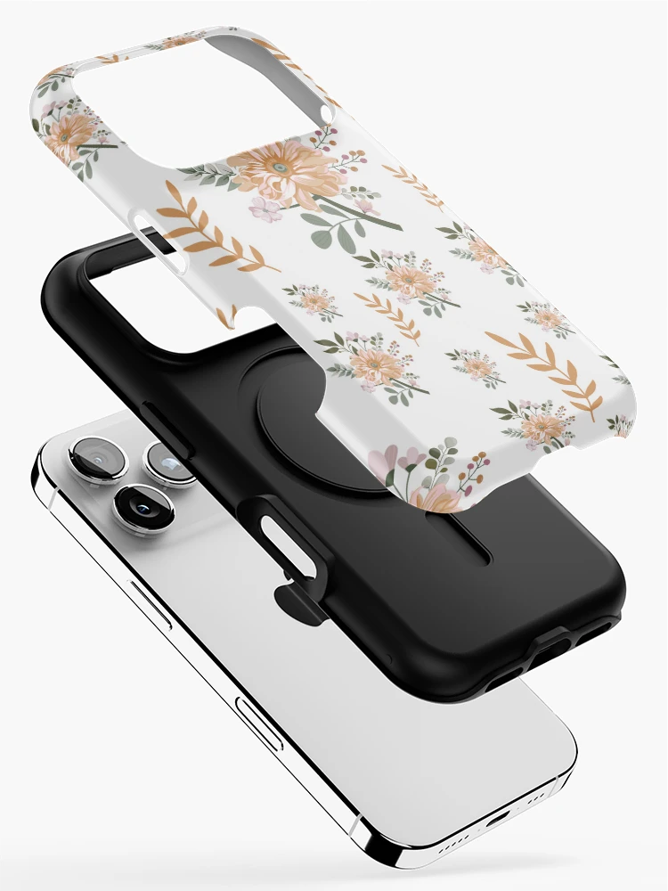 Thumbnail 2 of 4, iPhone Case, Orange Roses Pattern designed and sold by MedEla ⭐⭐⭐⭐⭐.