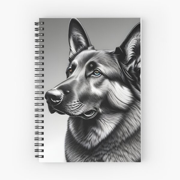 Item preview, German Shepherd, monochrome charcoal drawing 2, Ai Generated Art  designed and sold by ACC .