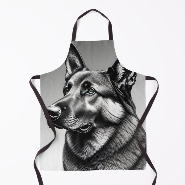 Item preview, German Shepherd, monochrome charcoal drawing 2, Ai Generated Art designed and sold by ACC .