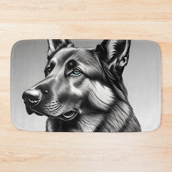 Item preview, German Shepherd, monochrome charcoal drawing 2, Ai Generated Art  designed and sold by ACC .