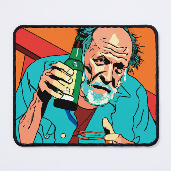 Item preview, Charles Bukowski Design Illustration Modern Tshirt designed and sold by Carlos Ignacio Navarro Rios.