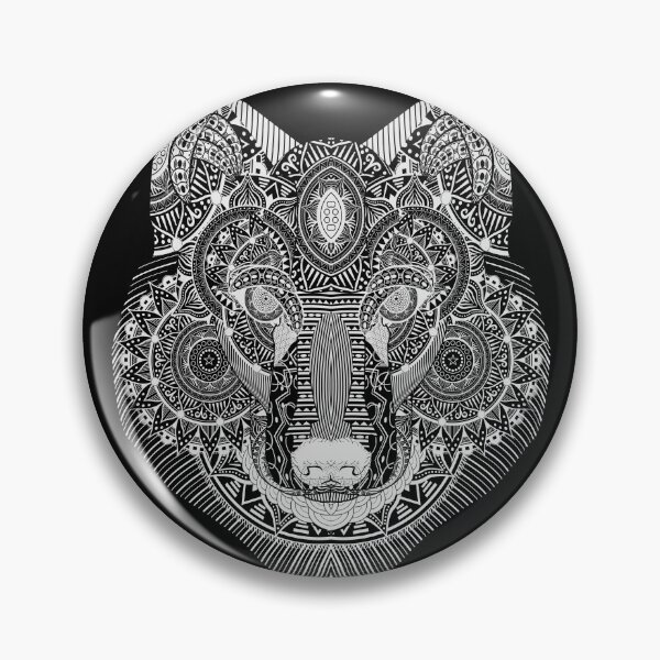 Item preview, White Wolf mandela spiritual guide designed and sold by Cimbart.