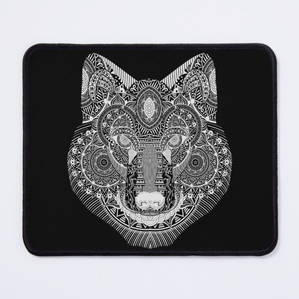 Item preview, White Wolf mandela spiritual guide designed and sold by Cimbart.