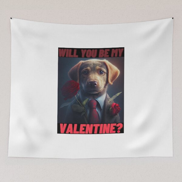 Item preview, A cute Dog asking to be his Valentine designed and sold by art4thought.