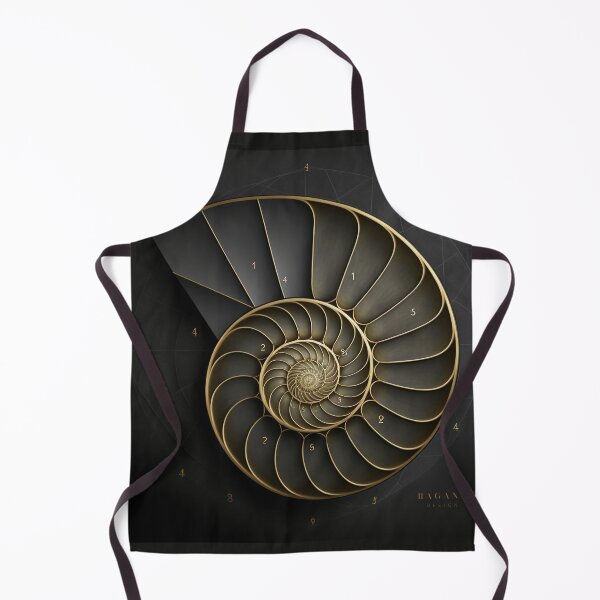 Item preview, Fibonacci Golden Ratio in Elegant and Exclusive Golden and Black Design designed and sold by RAGANADesign.