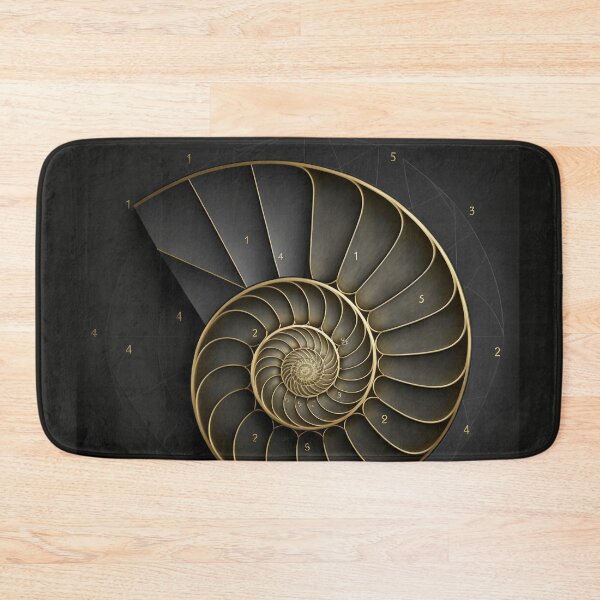 Item preview, Fibonacci Golden Ratio in Elegant and Exclusive Golden and Black Design designed and sold by RAGANADesign.
