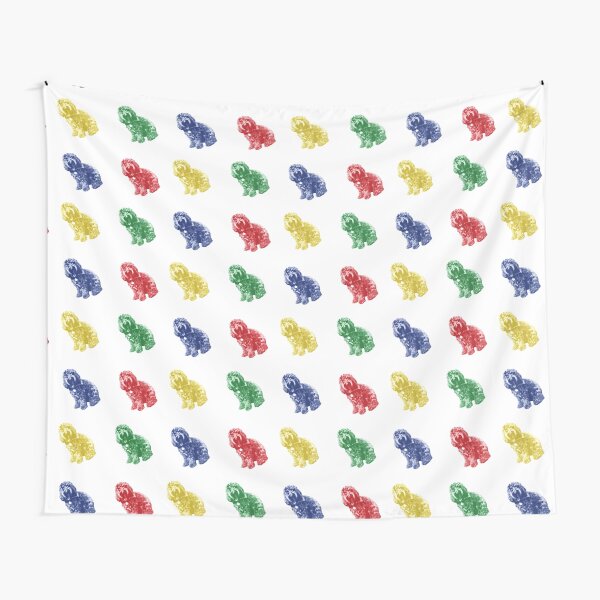 Rainbow Cockapoo Fur Baby Love Tapestry