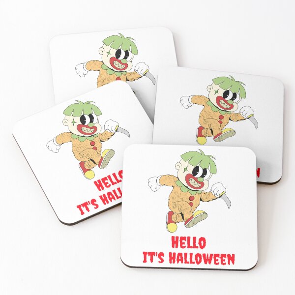 Item preview, Hello it_s Halloween clown with knife designed and sold by RoknRideDGTL.