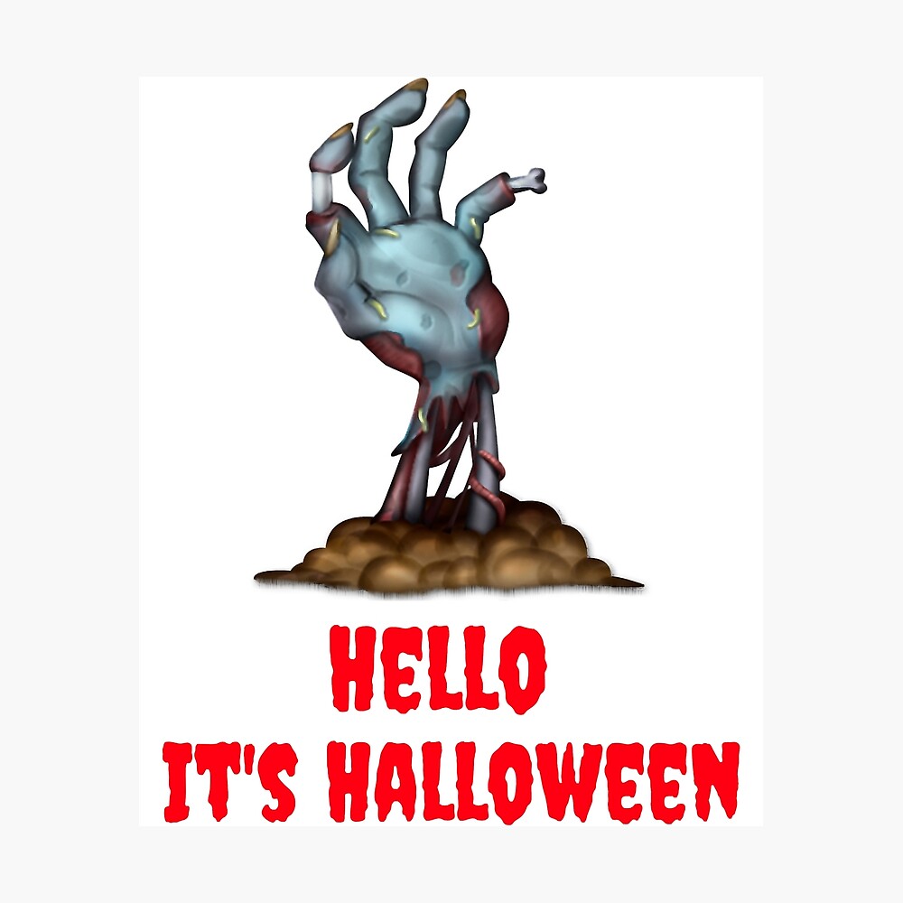 Hello it_s Halloween ghost hand