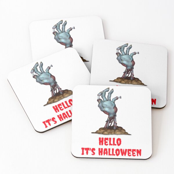 Item preview, Hello it_s Halloween ghost hand designed and sold by RoknRideDGTL.