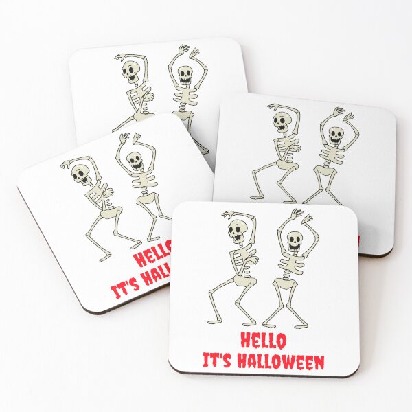 Item preview, Hello it_s Halloween skeleton dancing designed and sold by RoknRideDGTL.
