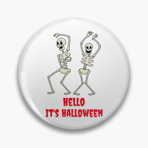 Item preview, Hello it_s Halloween skeleton dancing designed and sold by RoknRideDGTL.
