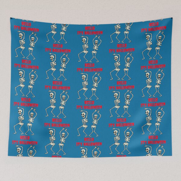 Item preview, Hello it_s Halloween skeleton dancing designed and sold by RoknRideDGTL.
