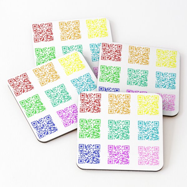 Item preview, Rainbow Rickroll QR Code Sticker Pack designed and sold by casserolestan.