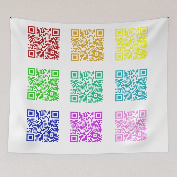 Item preview, Rainbow Rickroll QR Code Sticker Pack designed and sold by casserolestan.