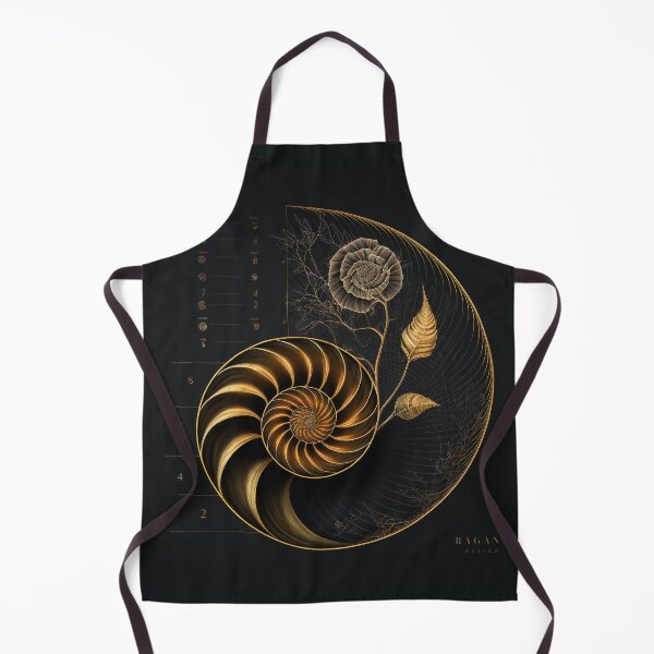 Item preview, Fibonacci Golden Ratio in Elegant and Exclusive Golden and Black Design designed and sold by RAGANADesign.