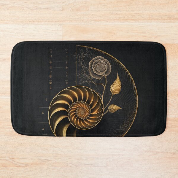 Item preview, Fibonacci Golden Ratio in Elegant and Exclusive Golden and Black Design designed and sold by RAGANADesign.