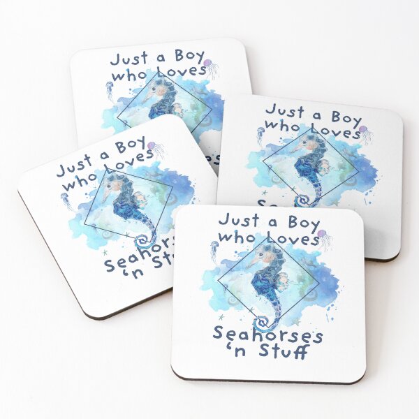 Item preview, Just a Boy who loves Seahorses - Lovely seahorse for boys designed and sold by BrainlabStudios.