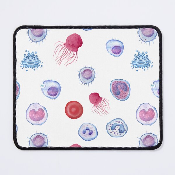 Item preview, Cute WBC white blood cells MicroBiology Seamless Pattern Sticker Pack.  designed and sold by labstud.