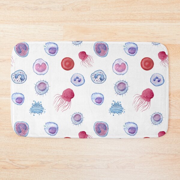 Item preview, Cute WBC white blood cells MicroBiology Seamless Pattern Sticker Pack. designed and sold by labstud.