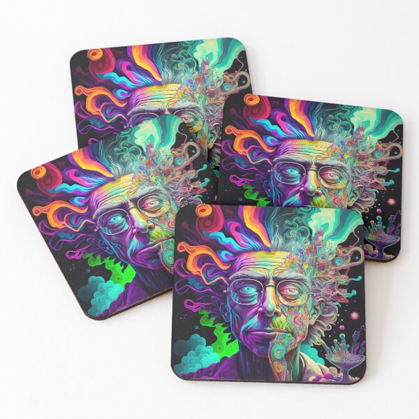 Item preview, Rick And Morty Psychedelic Artwork with crazy shapes designed and sold by jojolescargot.