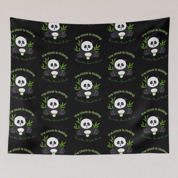 Item preview, Save The Panda The Clock is Ticking Floor Pillow designed and sold by MagicWolfStar.