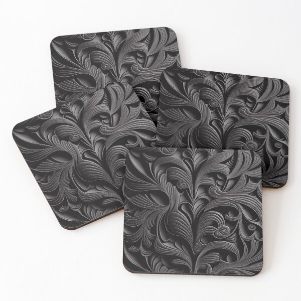 Item preview, Black Extreme Clay Contemporary Pattern Digital Painting designed and sold by CodeAndColors.