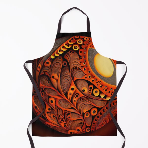 Artikelvorschau, Three Dimensional Ancient Orange Australian Pattern Digital Painting entworfen und verkauft von CodeAndColors.
