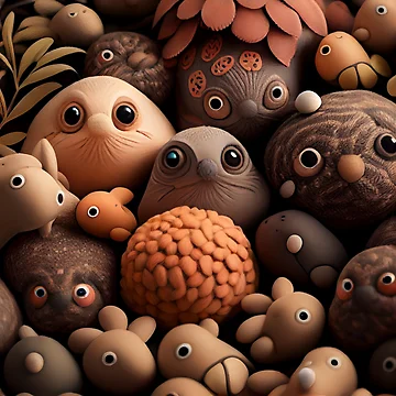 Vorschaubild zum Design Clay Cute Natural Pattern Digital Painting von CodeAndColors
