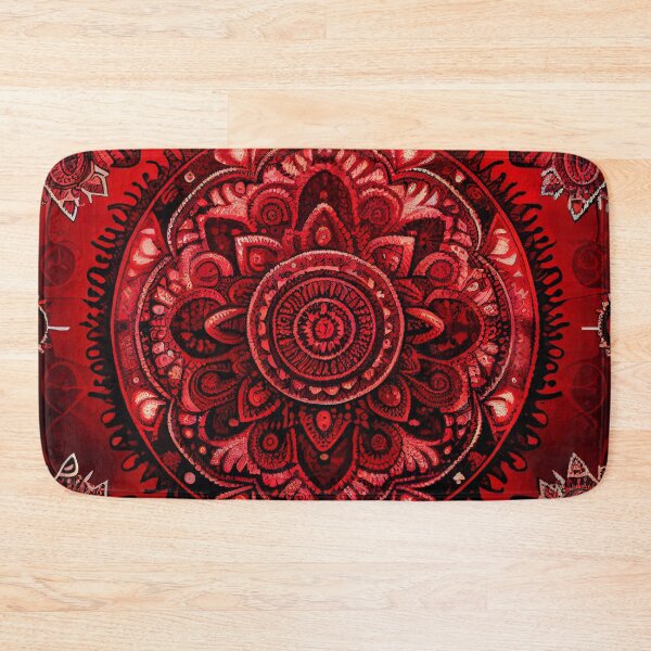Artikelvorschau, Red Artistic Bohemian Pattern Digital Painting entworfen und verkauft von CodeAndColors.