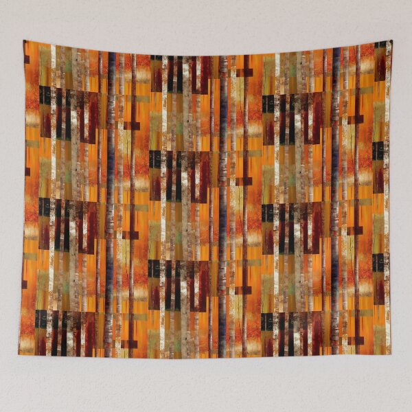 Item preview, Abstract Forest Orange Stripes designed and sold by CoCrafts.