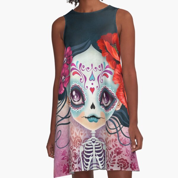 Artikel-Vorschau von Amelia Calavera - Sugar Skull, designt und verkauft von sandygrafik.