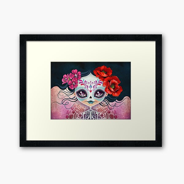 Amelia Calavera - Sugar Skull Framed Art Print