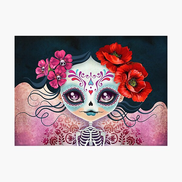 Aperçu de l'œuvre Amelia Calavera - Sugar Skull créée et vendue par sandygrafik.