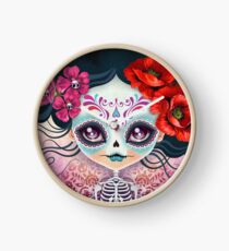 Amelia Calavera - Sugar Skull Clock